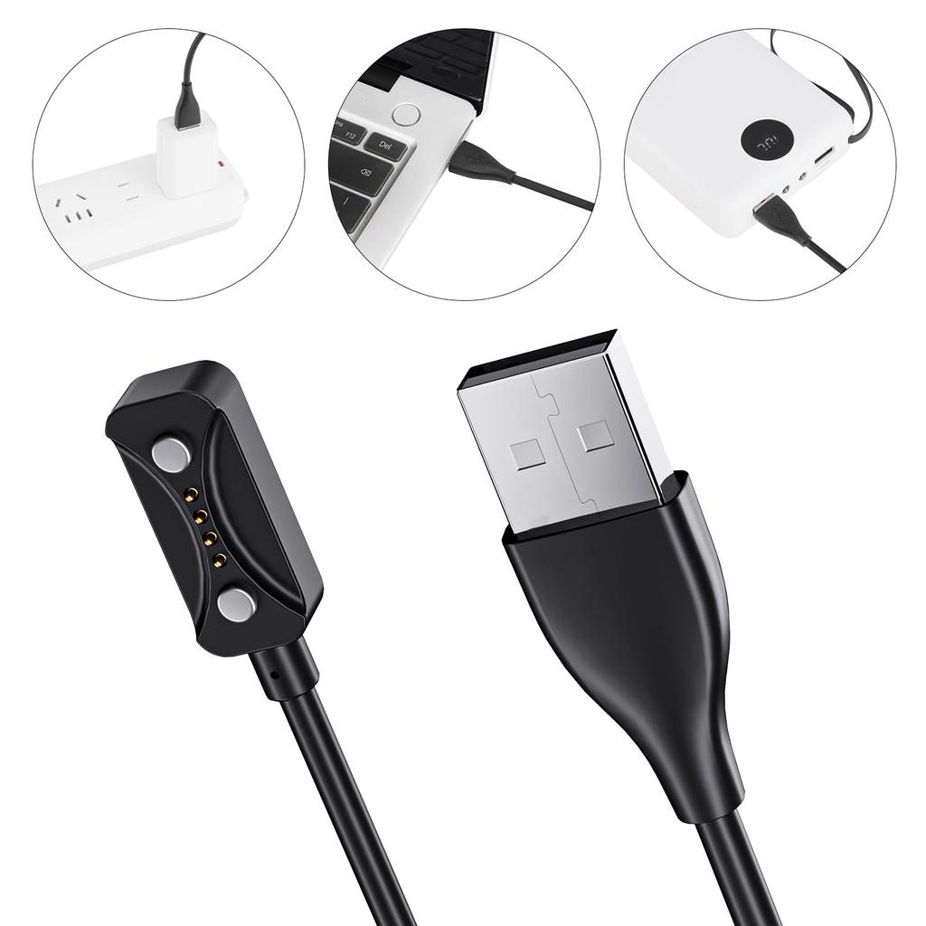 1 м Магнитный USB-кабель для зарядки, док-станция, зарядный провод, кабель питания для Polar Pacer/Pacer Pro/Ignite 3/Vantage V3