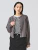Ray Beams ORCIVAL Fleece Crew Neck TOP GREY 2 Cardigan, Women's,