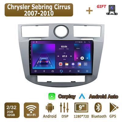 Android Carplay автомобильное радио для Chrysler Sebring Cirrus 2007-2010 мультимедийный проигрыватель головное устройство стерео GPS навигация BT WIFI 2+32 ГБ