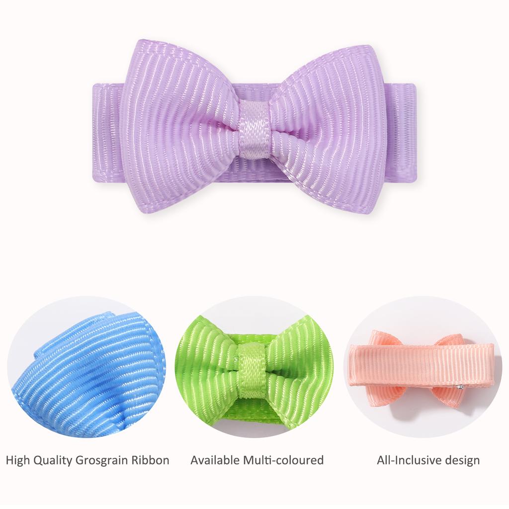 20/30/40pcs 1.2'' Ribbon Mini Hair Bows Clips for Baby Girls Cute Handmade Bowknot Hairpins Headwear Toddlers Hair Accessories