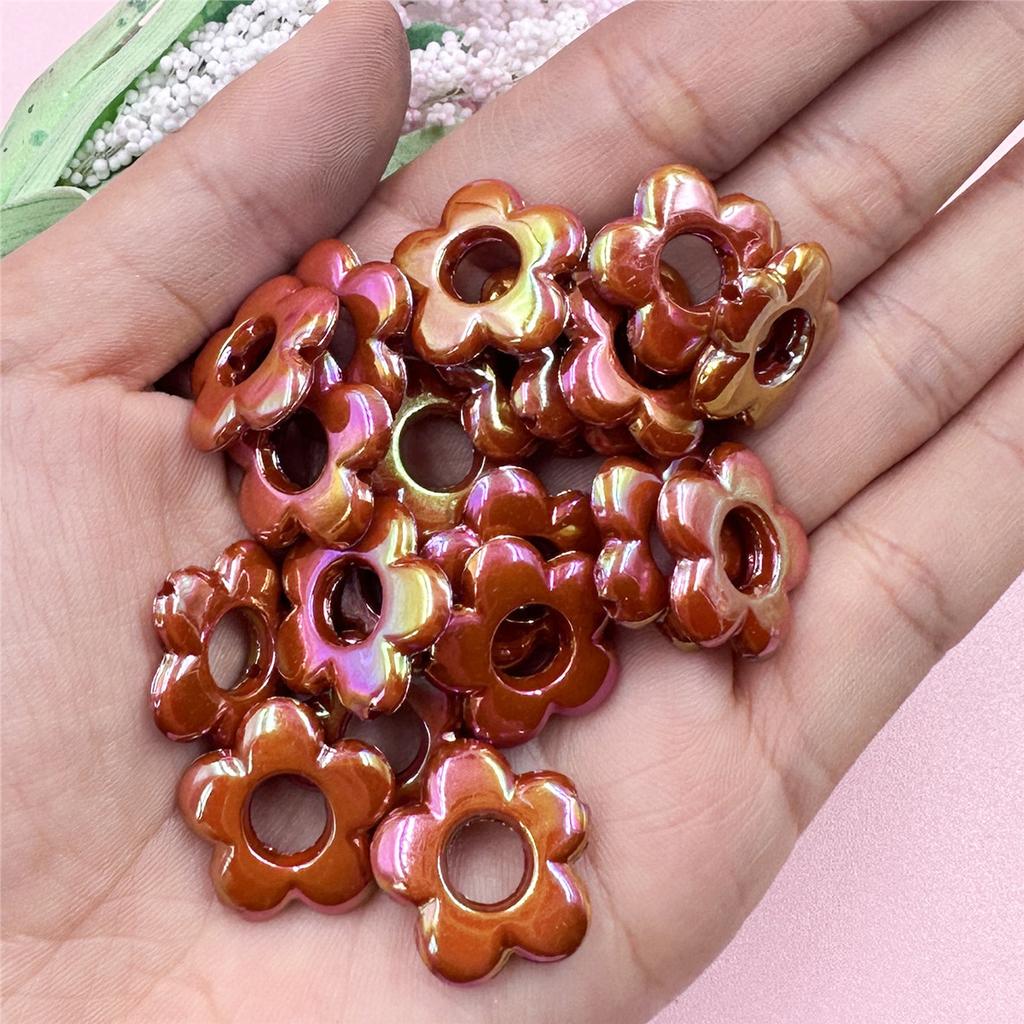 Иллюзорный цвет DIY 19 мм полые креативные акриловые бусины свободные бусины пятиугольные цветы модные для изготовления серег и ожерелья ювелирных аксессуаров 20 шт.