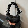 Y2k Bowknot Shoulder Bag Korean Style Women Underarm Handbag Portable Bow Pleated Armpit Bag  Girls