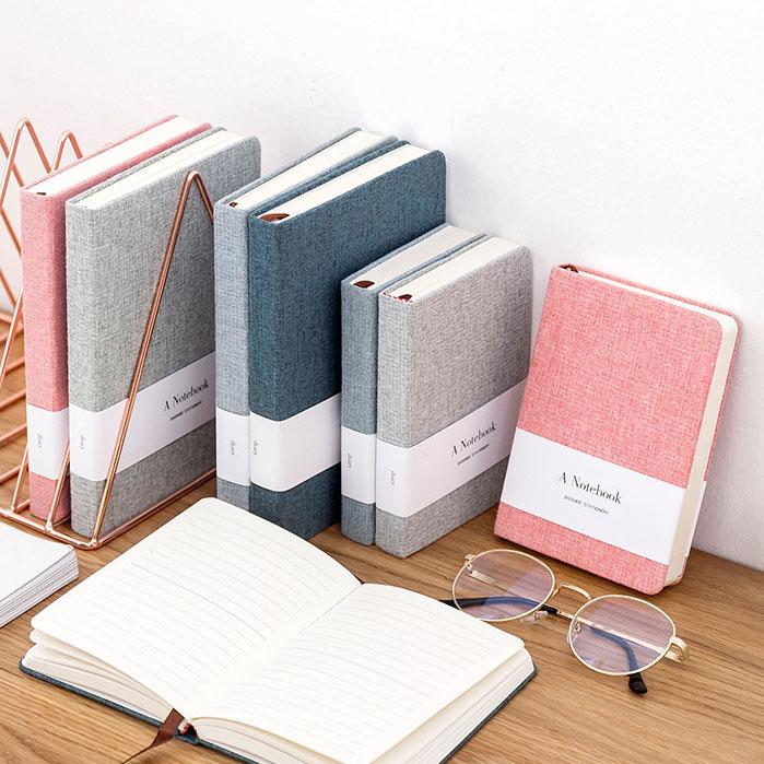 Студенческий простой однотонный блокнот с тканевой поверхностью, литература и искусство, небольшой свежий блокнот для записей, дневник