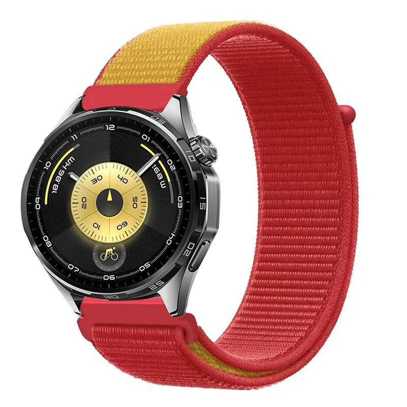 22 мм 20 мм Нейлоновый ремешок для Huawei Watch 5 4 GT6 GT6 Pro GT5-4-3 46 мм Браслет в стиле флага Amazfit Bip 6 Active 2 Balance 2 Correa