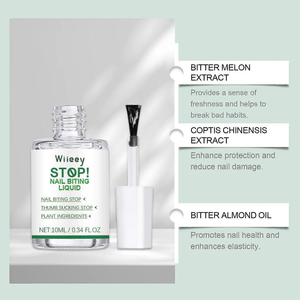 Limited time!!Wiieey Anti-Biting Nail Care Bitter Solution, Gentle Ingredients, Bitter Agent To Prevent Children From Thumb-Sucking And Nail Biting