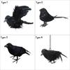 Model Party Event Supplies Artificial Crows Halloween Ornament Lifelike Black Bird Feathered Raven