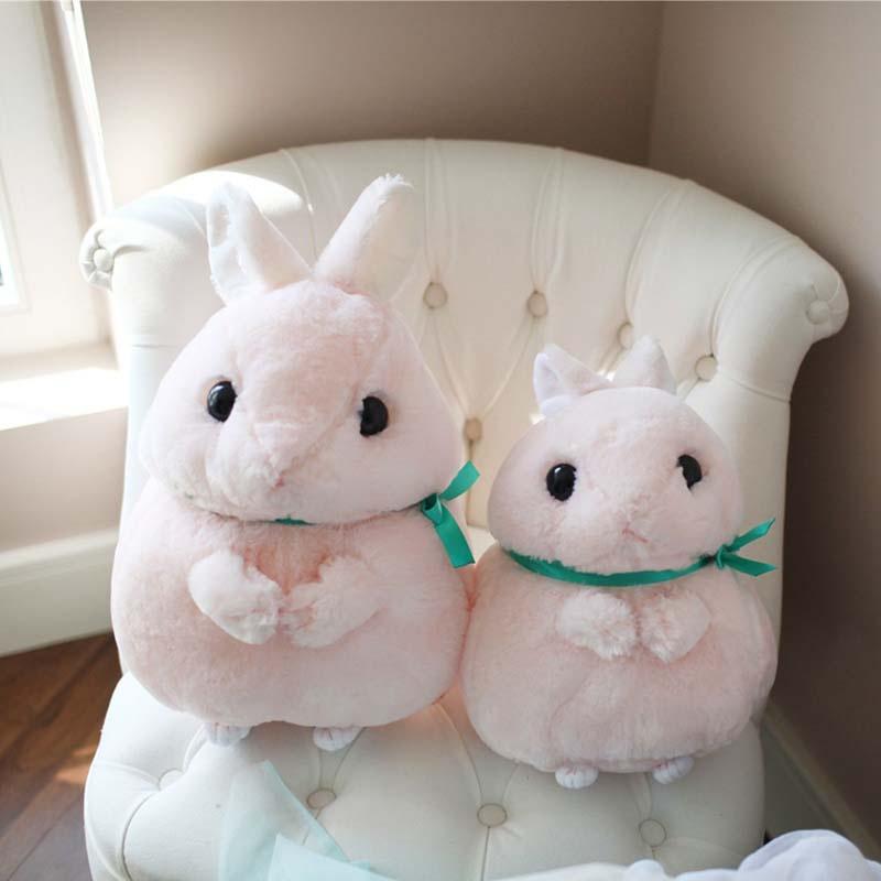 Charming Cute Kids Baby Plush Soft Bunny Pink White Rabbit Doll Ideal For Gift Giving