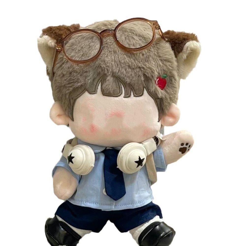 20cm Miniature School Uniform Changing Dress Game Blouse Skirt Suit  Cotton Stuffed Doll