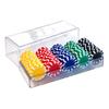Professional Poker Set of 5 Colors of Each Total of with Special Acrylic for Blackjack [Yorozu Lab] Chips, 100, (20 Color, 100) Case, Mahjong, Poker,
