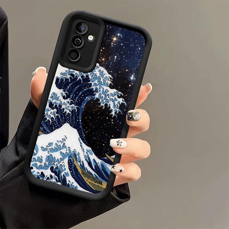 Чехол для телефона для Samsung Galaxy A17 A16 A15 A14 A13 Японская волна Канагава Серфинг A56 A36 A26 A55 A35 A25 A54 A34 A24 A53 A33 A23