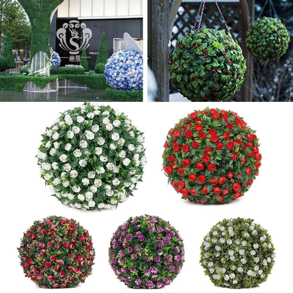 Grass Ball Rose Flower Balls Stage Topiary Hanging