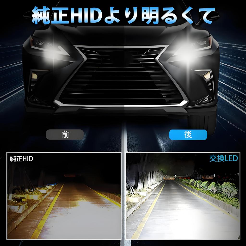 Светодиодная лампа D4S, Совместима с техосмотром, Светодиодная лампа D4R, Взрывной свет, 22 000 лм,