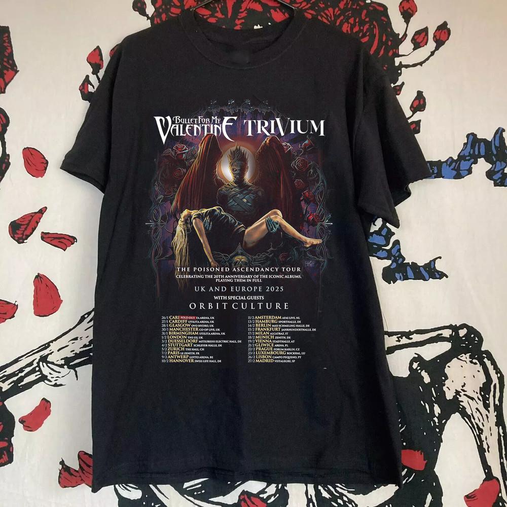 Bullet for my Valentine Европейский тур С Trivium Размер S-5XL Унисекс Футболка