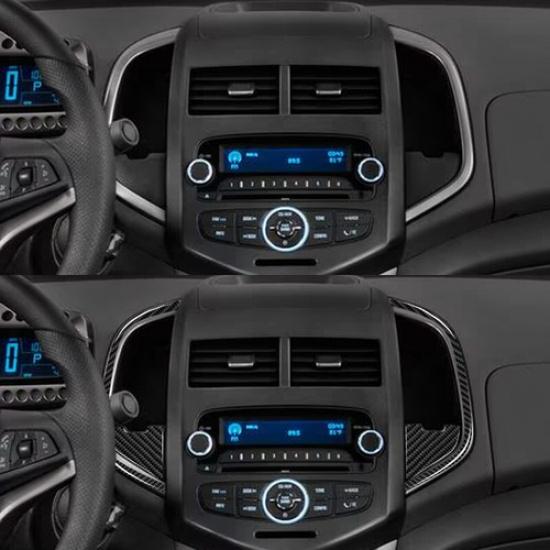 Накладка на центральный воздуховод из углеродного волокна для Chevrolet Sonic 2012-2016