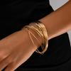 Европейский Американский Стиль Металлический Многослойный Плетение Линией Неправильный Браслет для Женщин Личность Подиум Запястье Оптовая Продажа