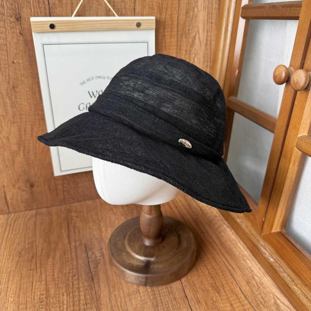 Foldable large brim bucket hat women's summer breathable sunscreen visor hat portable travel show washbasin hat