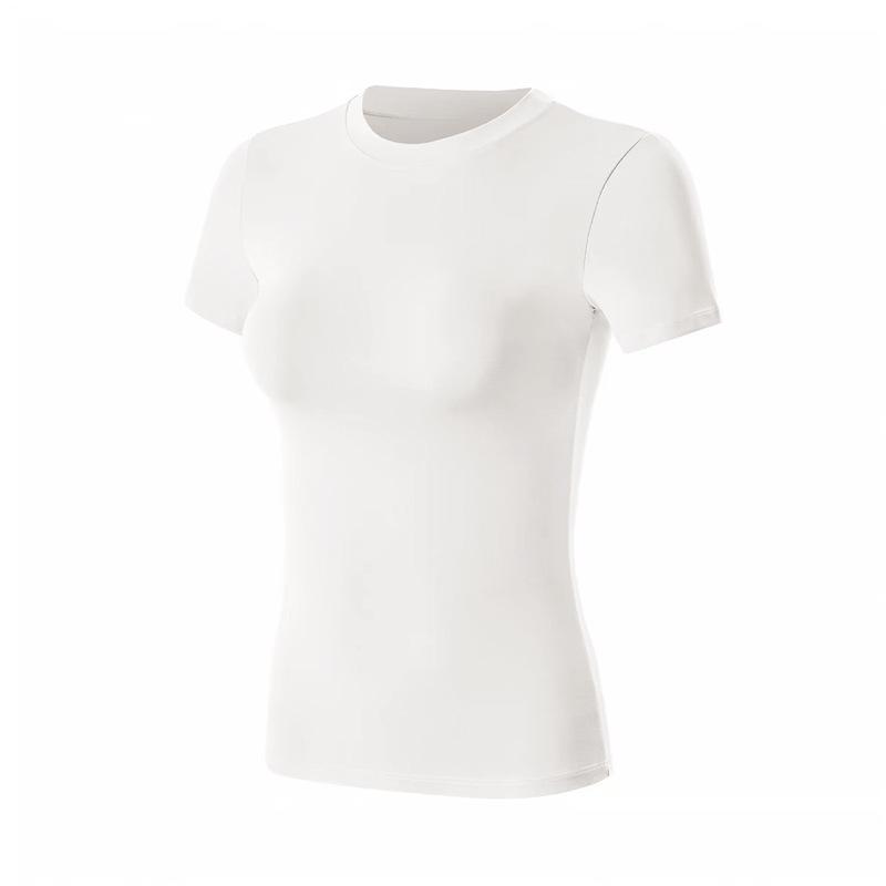 High elastic and breathable short-sleeved women's quick-drying, thin and skin-friendly sports tops Pilates running fitness clothes