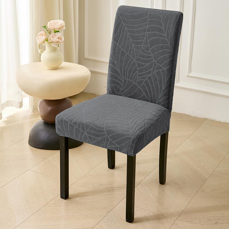 Jacquard Solid Chair Cover Anti-dirty Seat Slipcover for Wedding Dining Room Restaurant Office Banquet Soft Durable Chair Cover