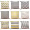 Geometric Gray Cushion Pillowcase Geometry Decorative Yellow Pillow Creative Home Decoration for Sofa Cushions Customized