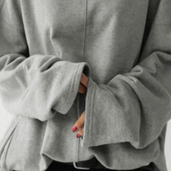 Однотонный боковой карман, пуловер, блузка, плюшевая подкладка, длинный рукав, водолазка, женская толстовка, спортивный костюм