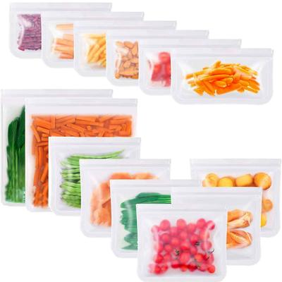 1/3/5 шт. многоразовые пакеты для хранения продуктов, свежие пакеты для хранения в морозильной камере, пакеты для заморозки с двойной застежкой-молнией для организации кухни