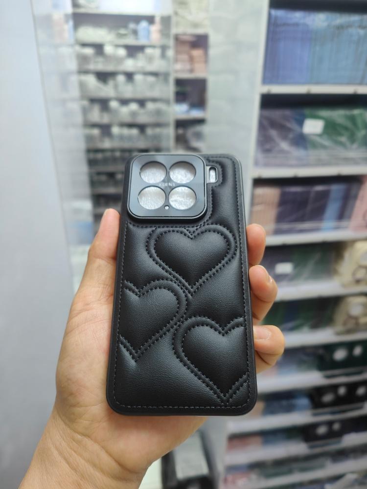 Милый простой чехол-книжка из кожи с узором в виде сердца для Xiaomi Mi 15 14 13 Pro, задняя крышка с защитой всех линз камеры