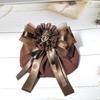 Lace Decorated Hair Accessories Bowknot Flower Decor Mesh Bag Hair Clip Easy To Wear Hair Styling Tool