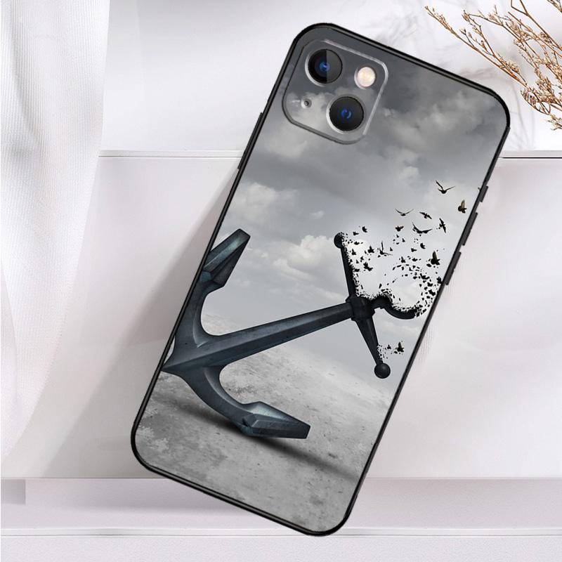 Чехол для телефона Anchor Boat для iPhone 14 13 12 11 16 15 Pro Max Plus Mini 7 8 X XR XS Max Мягкий чехол