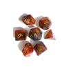 7pcs/Set Tri Color Glitter Polyhedral Dice for Dnd COC Cthulhu Rpg Running Group Board Game Dice Number Dice Set