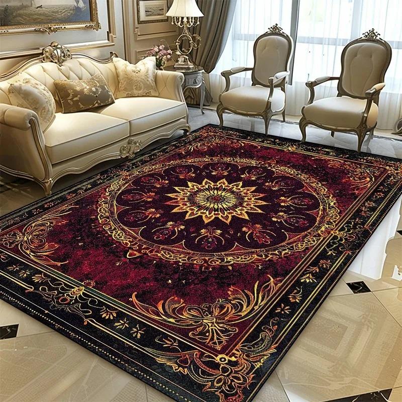 Персидский Черное Золото Роскошный Ковер для Гостиной Ковры Гостиная Маленькие Ковры для Спальни Комната Спальня и Офис Зона Дивана Нескользящий Декор