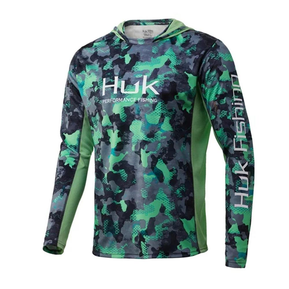 Summer HUK Men's Long Sleeve Sunscreen Hooded Fishing Suit Taiwan Fishing Sea Fishing Boat Fishing Luya Fishing Suit Customization