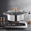 Dual Sided Stainless Steel Pot - Portable Induction Cookware for Home Cooking