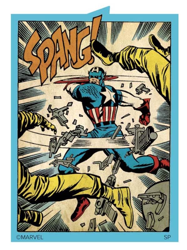 Маленькая планета Наклейка с персонажем Marvel Капитан Америка Рога Синий