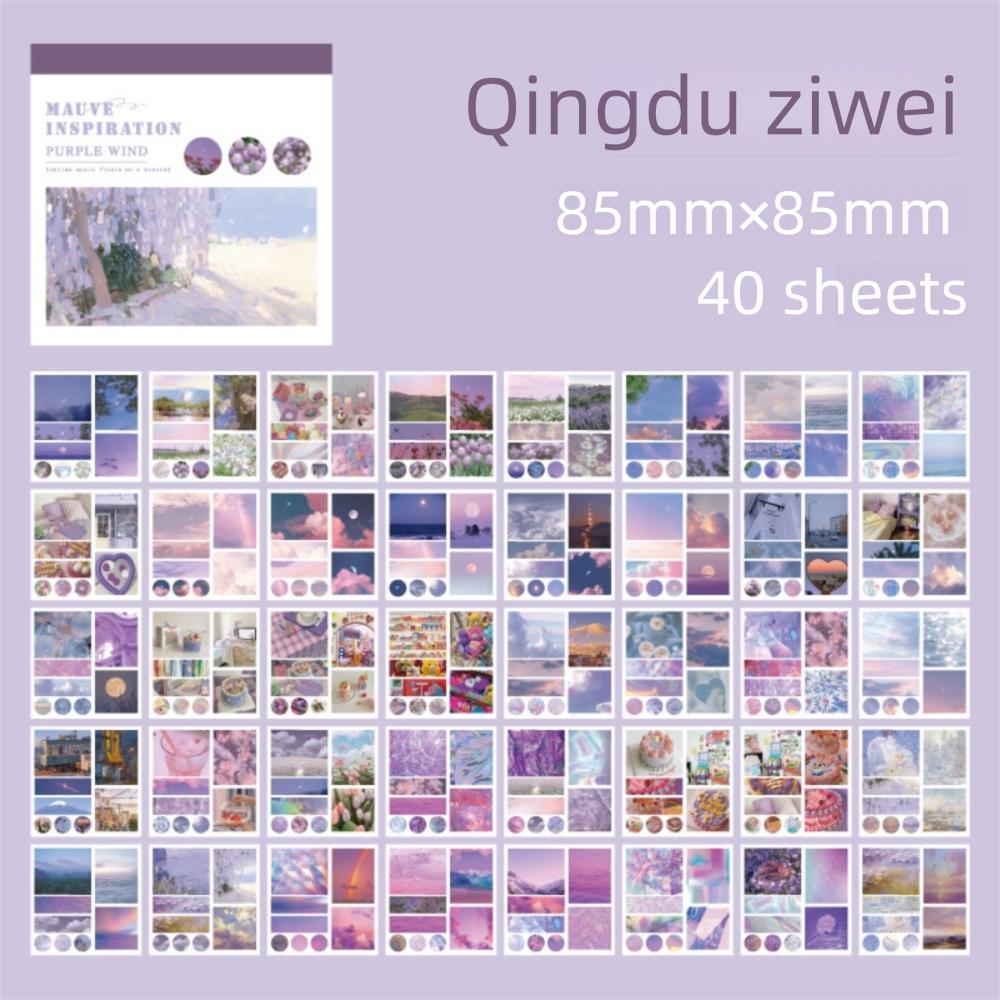 40pcs DIY Scrapbooking Aesthetic Decor Stickers INS Journal Supplies New Washi Paper Diary Album
