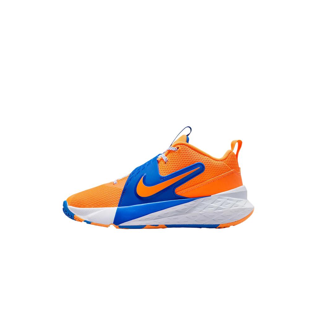 Nike Team Hustle D 12 Mesh Easy On Off Stable Fit Cushioning Mid Top Kids Basketball Shoes Unisex Basketball Shoes HF6279-800