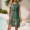 Women's Summer Casual U Neck Printed Sleeveless Dresses