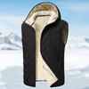 Men's Autumn and Winter Thickened Down Vest with Hood Comfortable and Warm Suitable for Daily Life Shopping and Travel