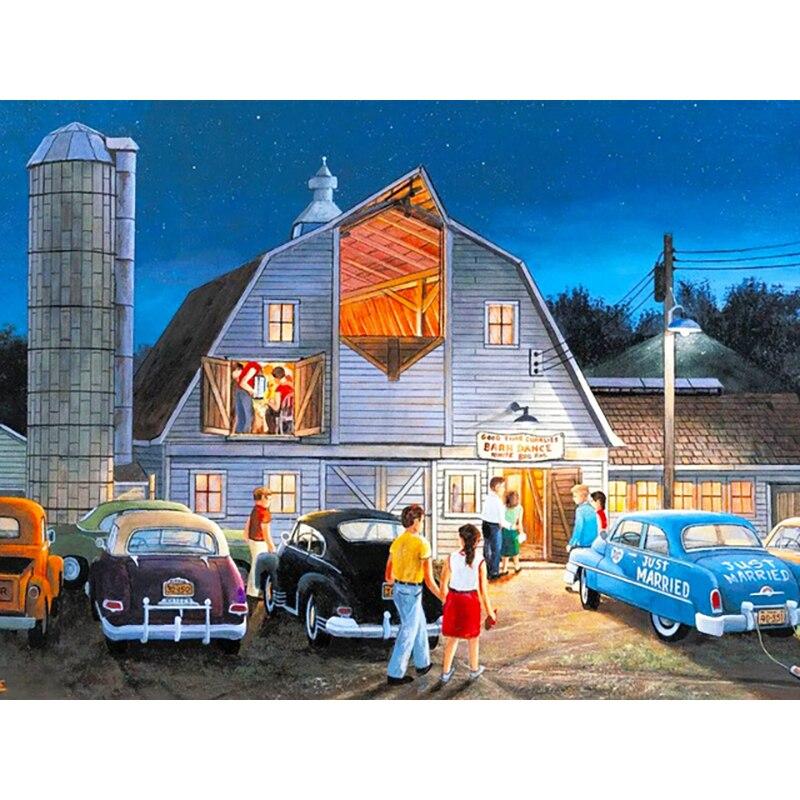 Новый 5D DIY алмазная живопись пейзаж Алмазная вышивка деревня вышивка крестом полная круглая дрель домашний декор ручной художественный подарок