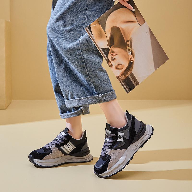 Новые женские кроссовки, модные спортивные одинарные кроссовки на толстой подошве