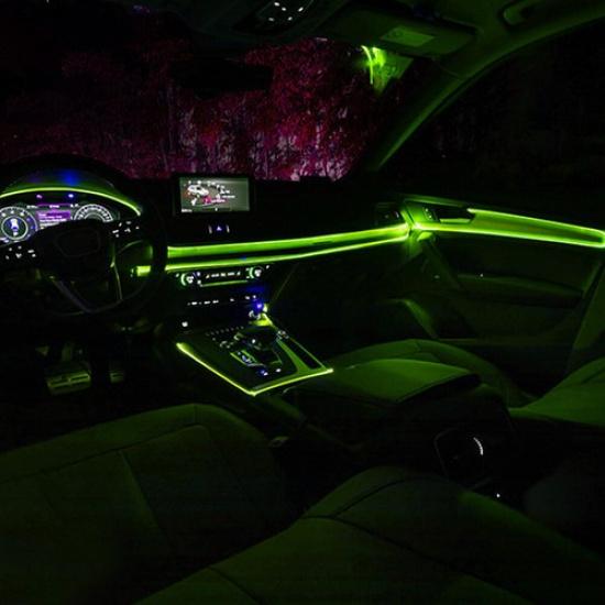 LED Auto Car Interior Atmosphere Wire Strip Light Accessories Fluorescent Green