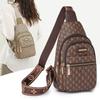 Chest Bag Women's Single Shoulder Chest Bag Crossbody Travel Soft Leather Small Backpack