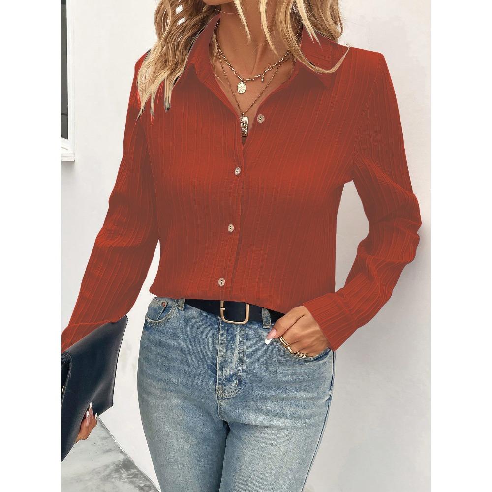 Универсальная элегантная блузка в стиле business casual свободного кроя с широкими рукавами для женской одежды