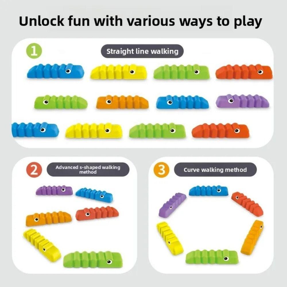 6PCS/Set Stepping Stones Balance Training Beam Crocodile Stepping Stones  Parent-Child Game