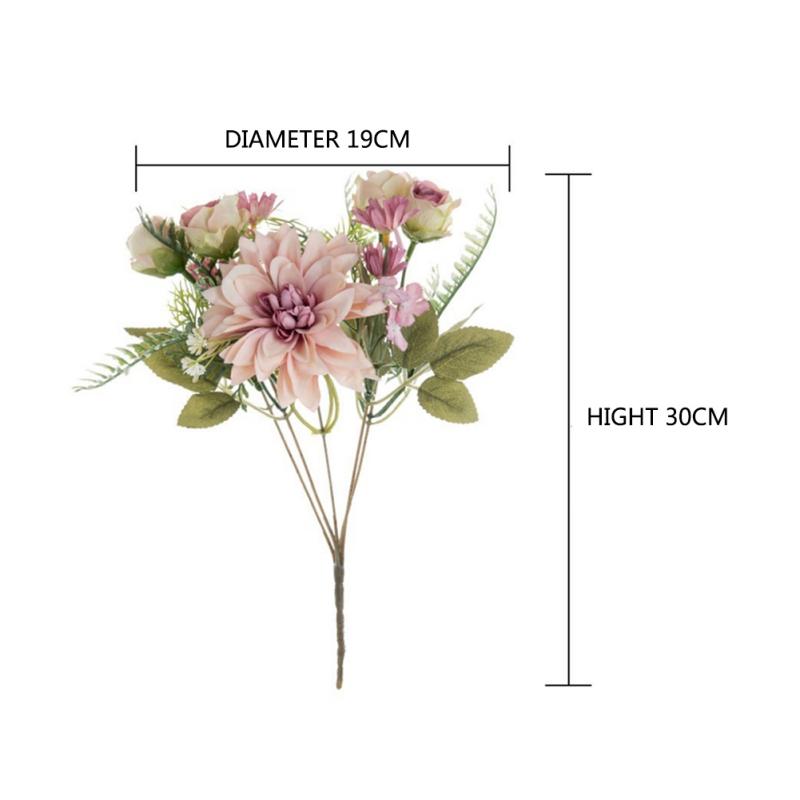 Букет из искусственных роз и ромашек, искусственные цветы, центральные украшения для столов, дома, гостиной, свадебные композиции, букет невесты в руках