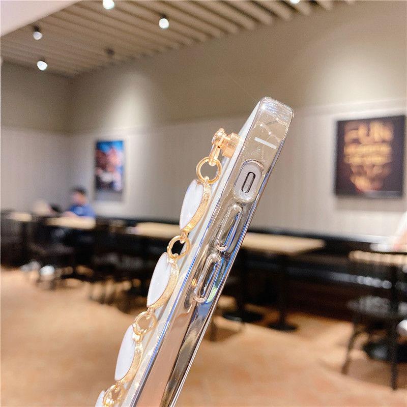 Plating Heart Bracelet For Case Samsung A11 A12 A13 A14 A30 A20s For Samsung A03 A04 A04s A03s A10s A21s Luxury Silicone Cover