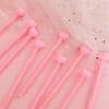 10pcs Cartoon Kawaii Stationery Black Ink Writing Pen Comfortable Love Heart Neutral Pen  Gift