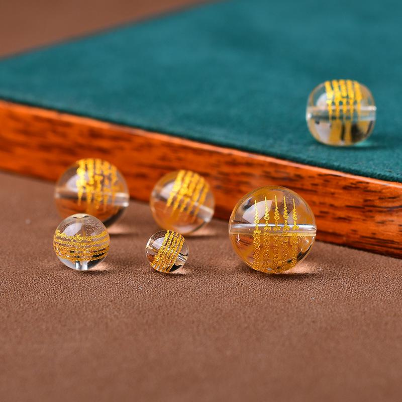 Натуральные белые хрустальные бусины с золотым штампом Sutra Barrel для самостоятельного изготовления ювелирных изделий