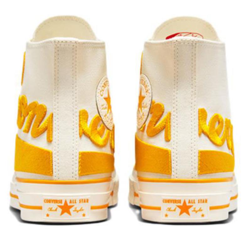 Converse 1970-е Chuck 70 Классический Тренд Высокие Канвас Унисекс Белый Оранжевый