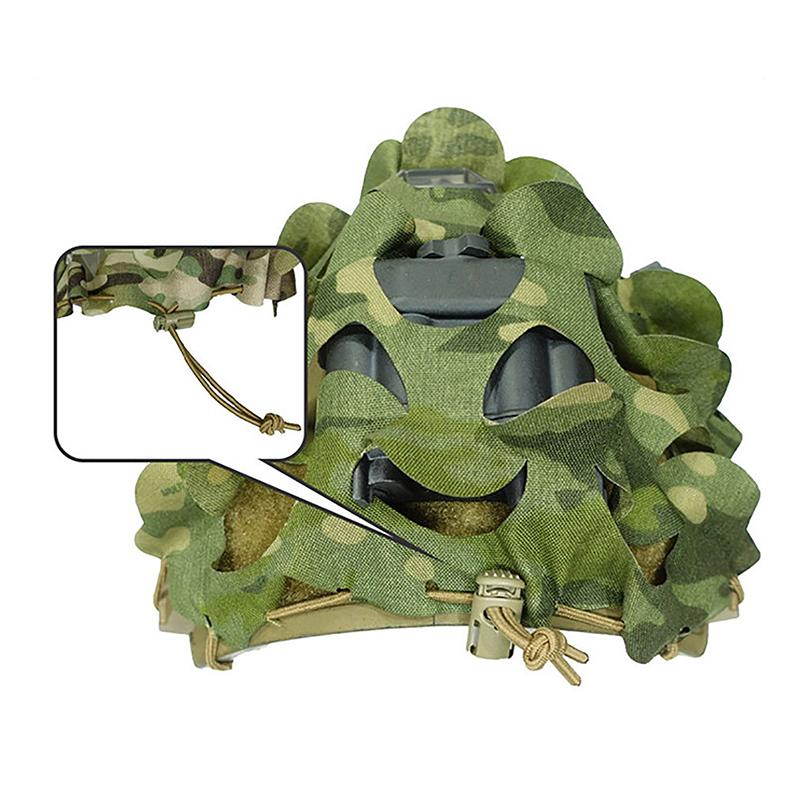 3D Маскировочная Сеть Чехол на Шлем для Airsoft Лазерная Резка Нейлоновый Шнурок Шлем Scrim Cs Военная Игра Пейнтбол Парашютист Охотничьи Аксессуары