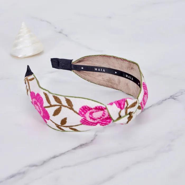 Maia Vine Rose Fluorescent Headband-Pink